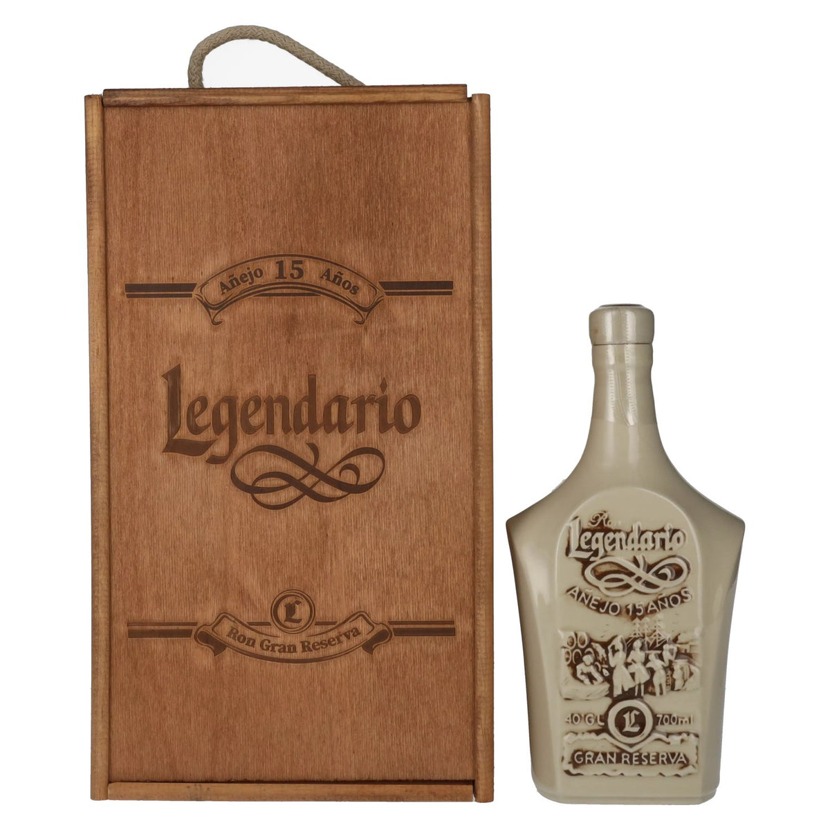 Legendario Ron Gran Reserva Añejo 15 ans 40 % vol. 0,7 l dans un coffret en bois