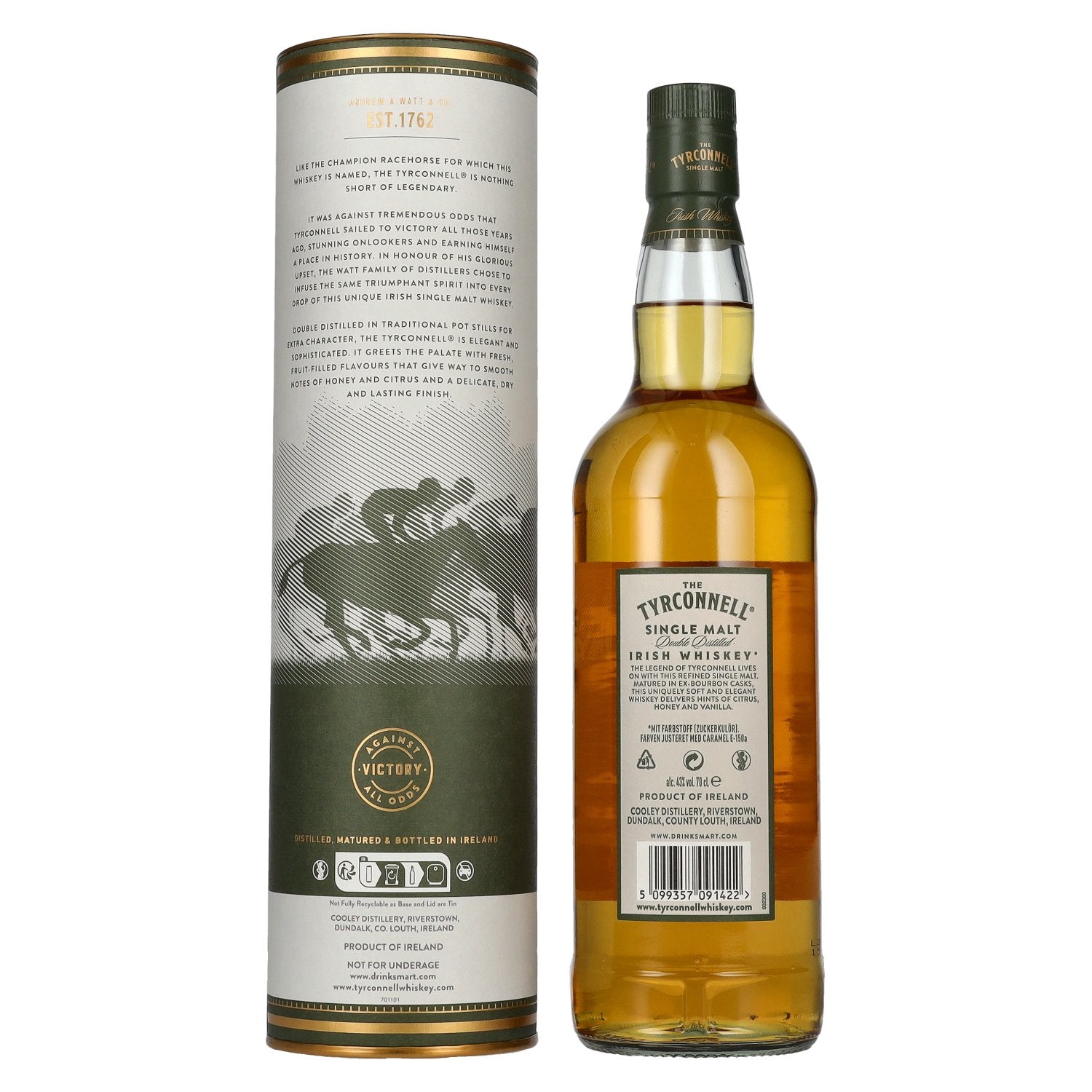 The Tyrconnell Single Malt Irish Whiskey 43% Vol. 0,7l in gift box