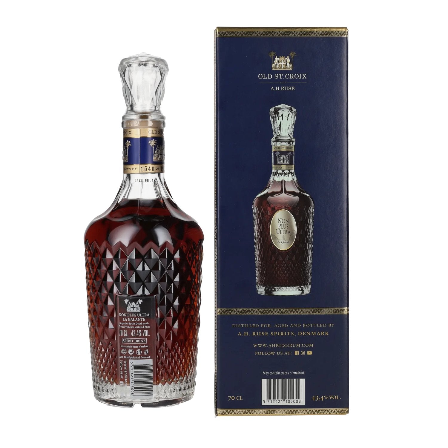 Oud St. Croix A.H. Riise NON PLUS ULTRA La Galante 43,4% Vol. 0,7l in geschenkverpakking