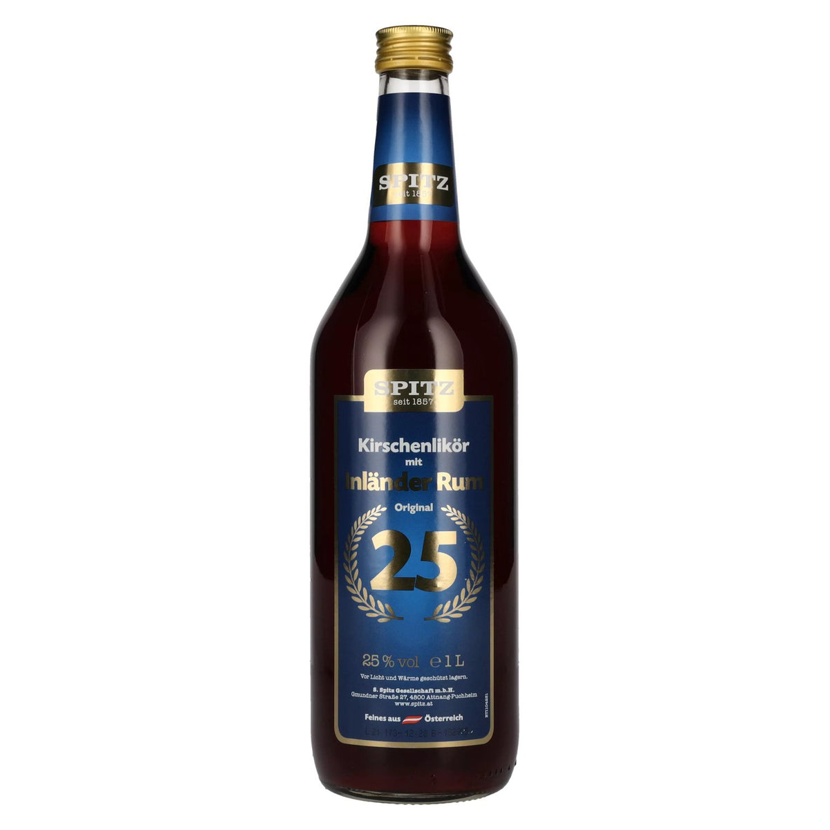 Liqueur de cerises Spitz au rhum Inländer, 25 % vol., 1 l