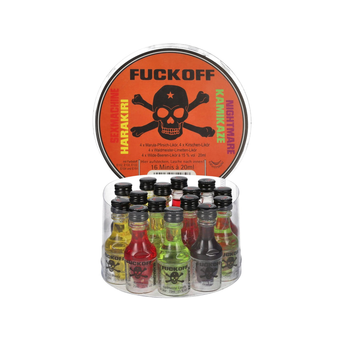 FUCKOFF Likör Mix 15% Vol. 16x0,02l PET