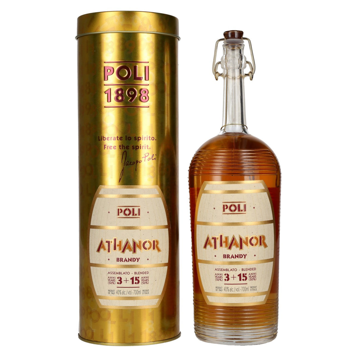 Poli Brandy ATHANOR 40% Vol. 0,7l in Blik