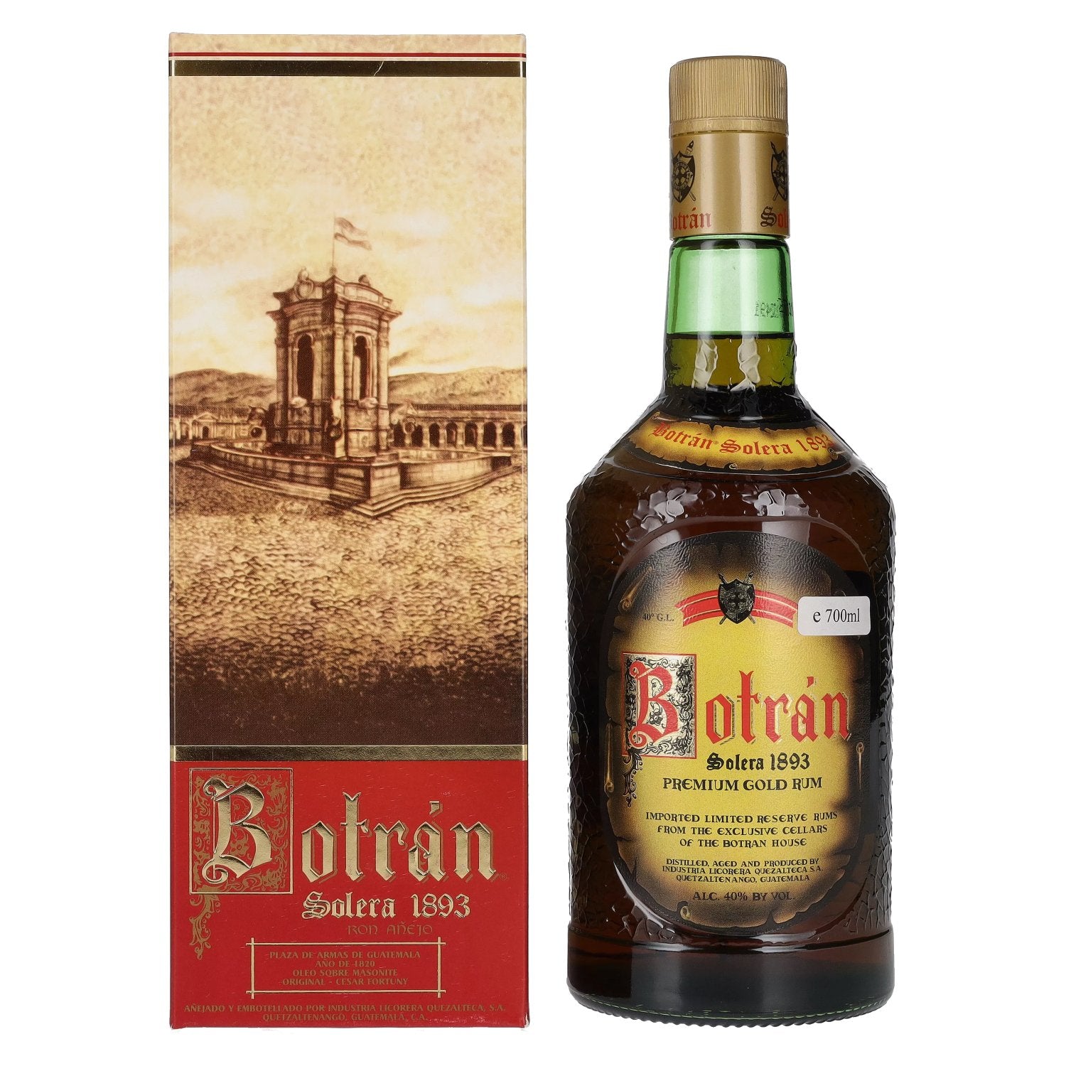 Botran Ron Solera 1893 PRIMERA EDICION Premium Gold Rum 40% vol. 0,7l en boîte cadeau