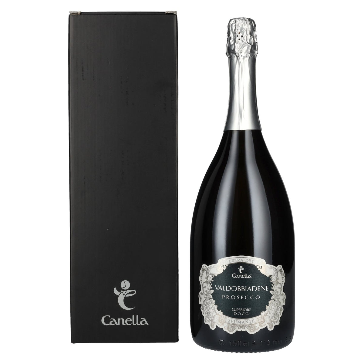 Canella Valdobbiadene Prosecco Superiore Millesimato Extra Dry DOCG 2023 11% vol. 1,5l en coffret cadeau