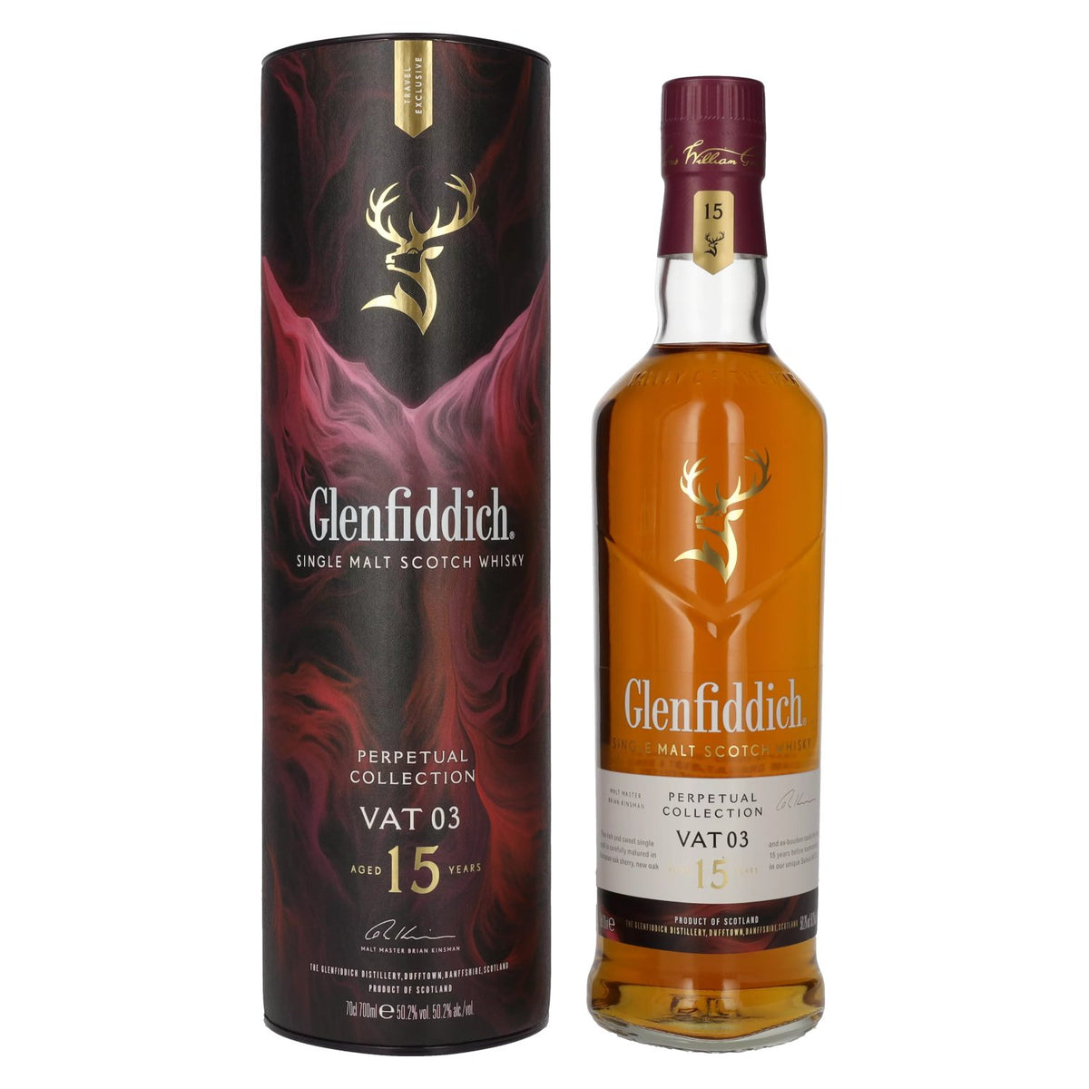 Glenfiddich 15 ans d'âge Perpetual Collection VAT 03 50,2 % vol. 0,7 l dans un coffret cadeau