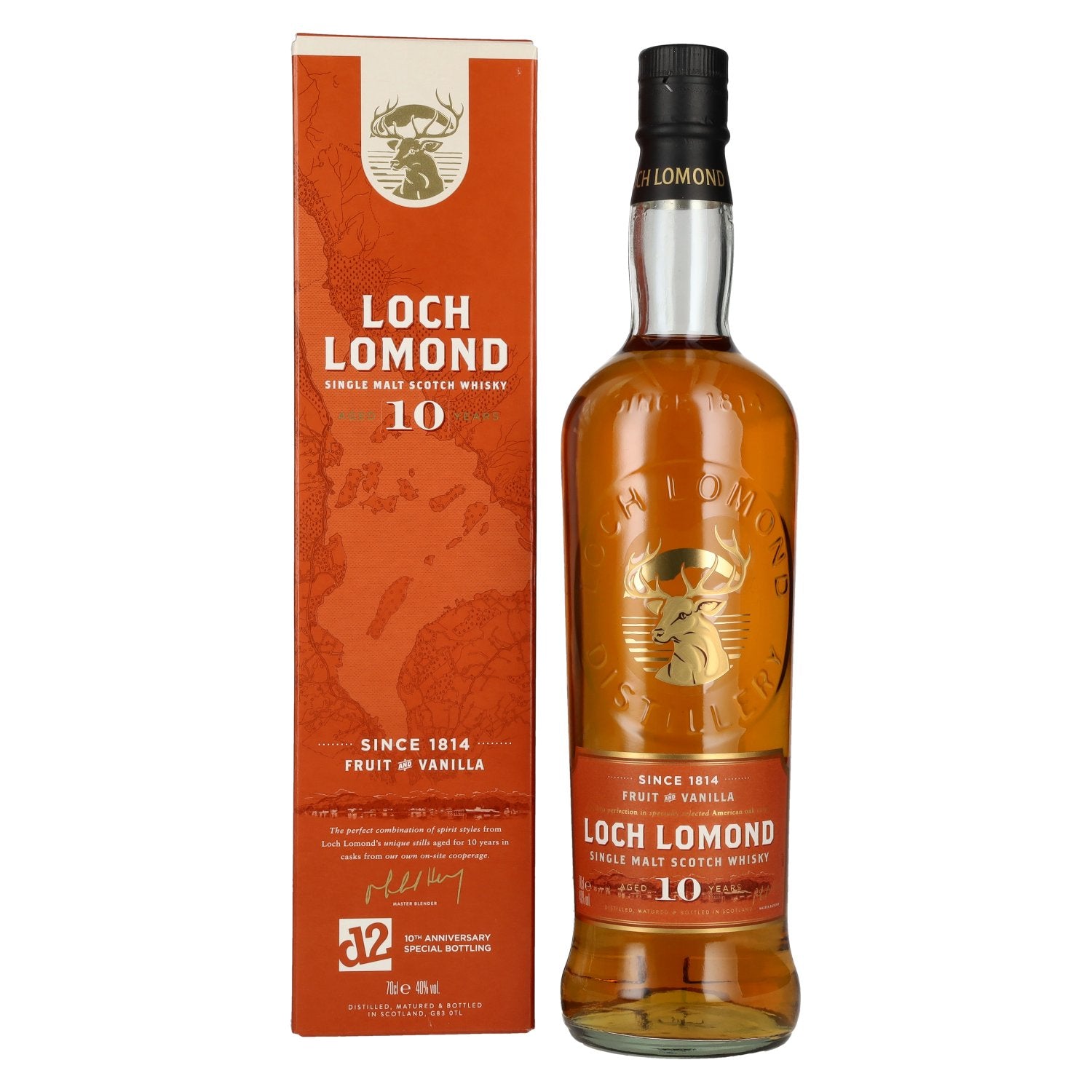Loch Lomond 10 Years Old Single Malt Apple, Vanilla and Oak Whisky 40% Vol. 0,7l in Geschenkbox
