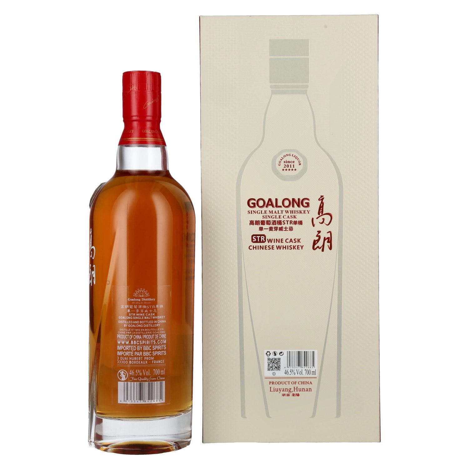 GOALONG Single Malt STR WINE CASK Chinese Whisky 46,5% vol. 0,7l en coffret cadeau