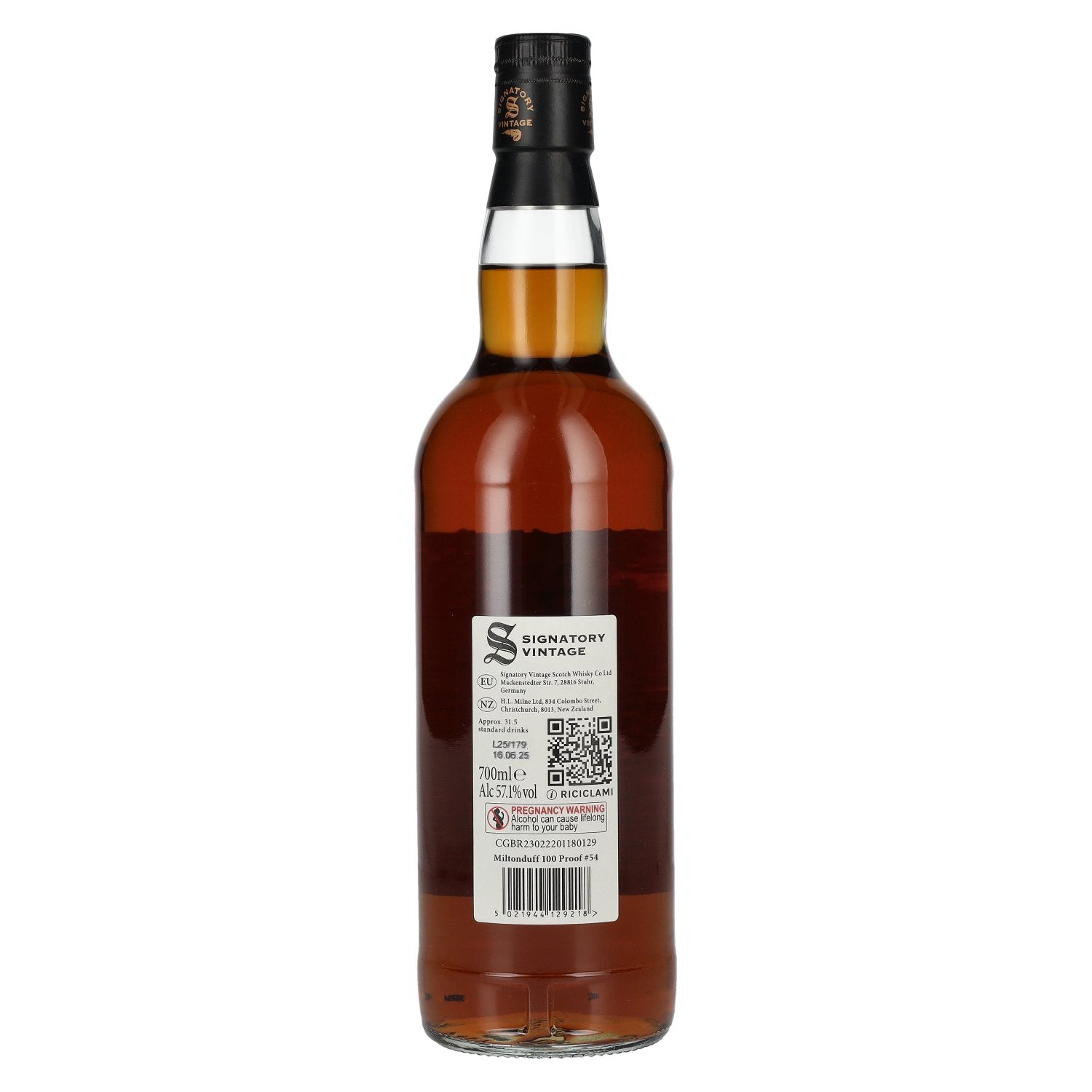 Signatory Vintage 100 Proof Edition Miltonduff 14 Years Old Single Malt #54 2011 57,1% Vol. 0,7l