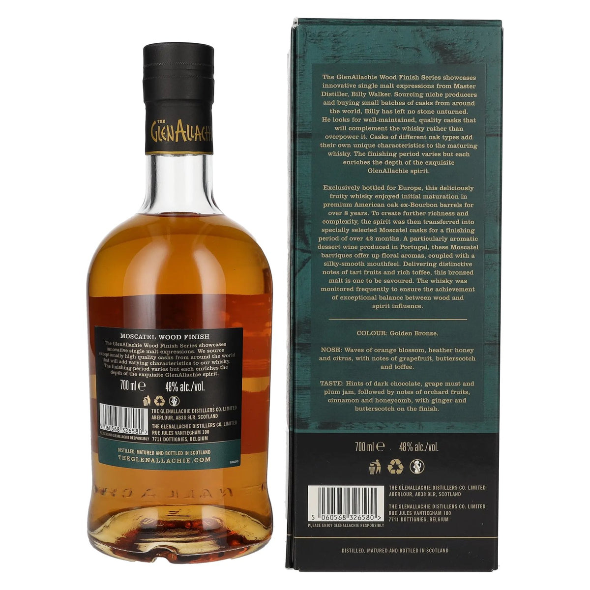 The GlenAllachie 12 Years Old MOSCATEL WOOD FINISH 48% ABV 0.7l in a gift box