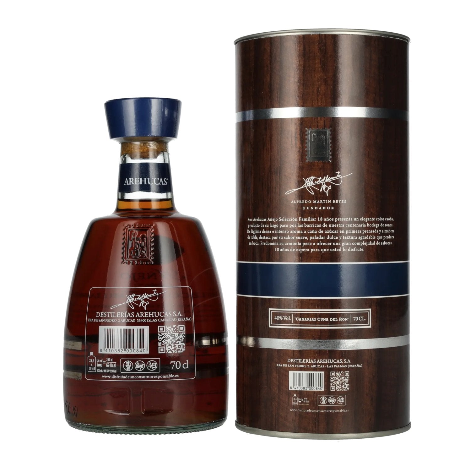 Ron Arehucas 18 Años Añejo Selección Familiar 40% Vol. 0,7l in gift box