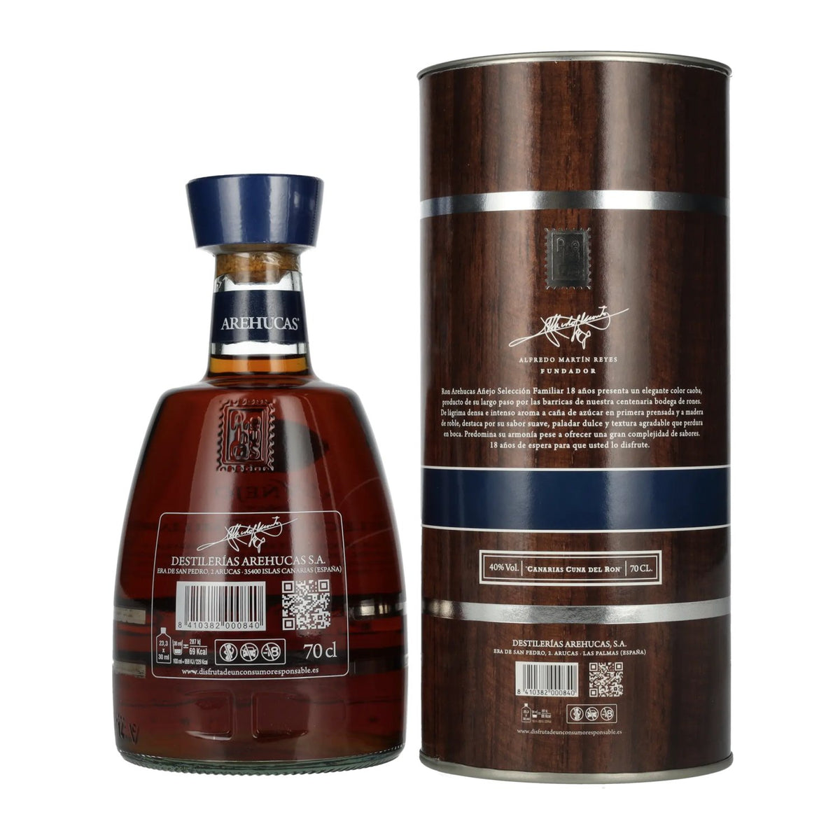 Ron Arehucas 18 Años Añejo Selección Familiar 40% Vol. 0,7l in Geschenkbox