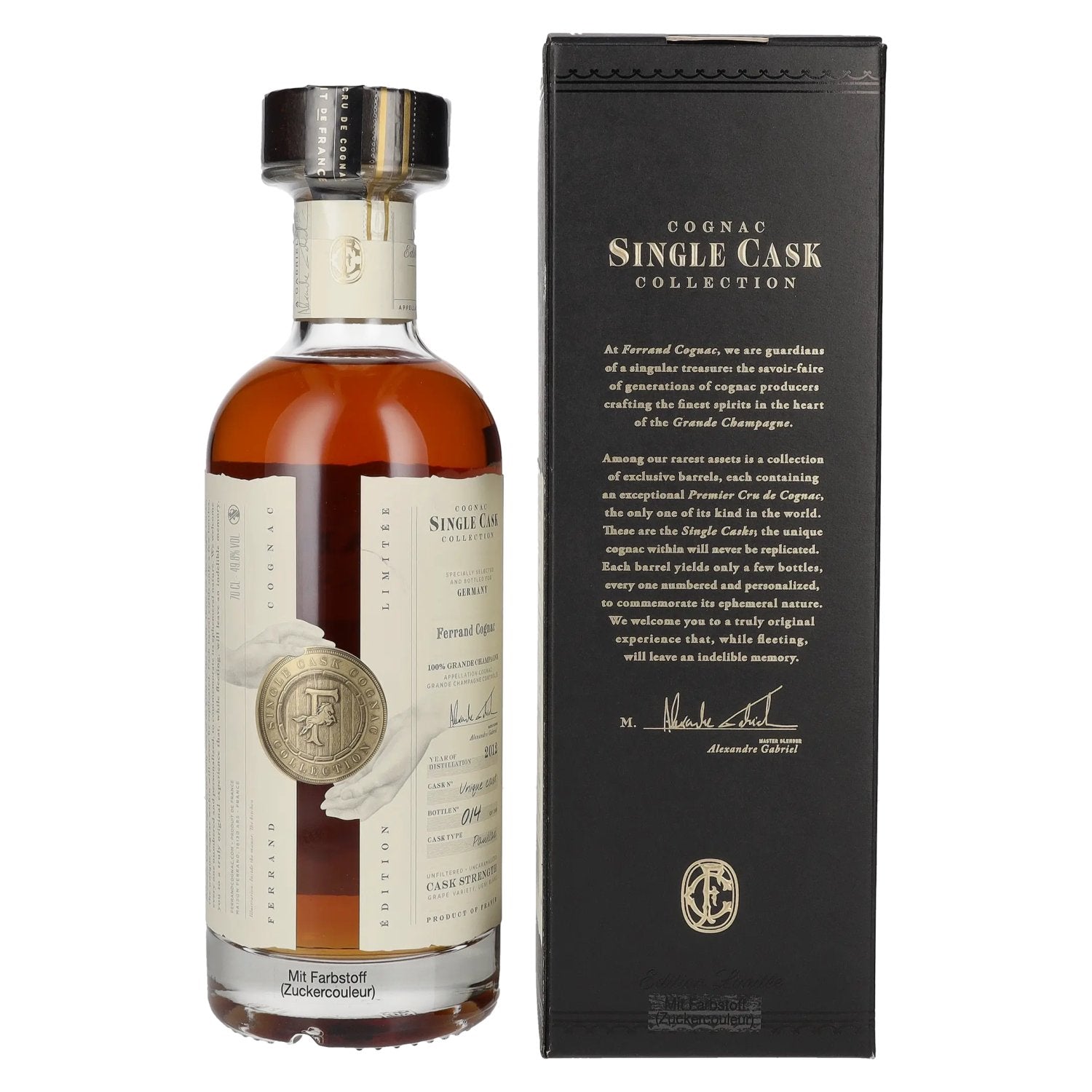 Cognac Ferrand SINGLE CASK Collection Vintage 2012 49,8% vol. 0,7l en coffret cadeau