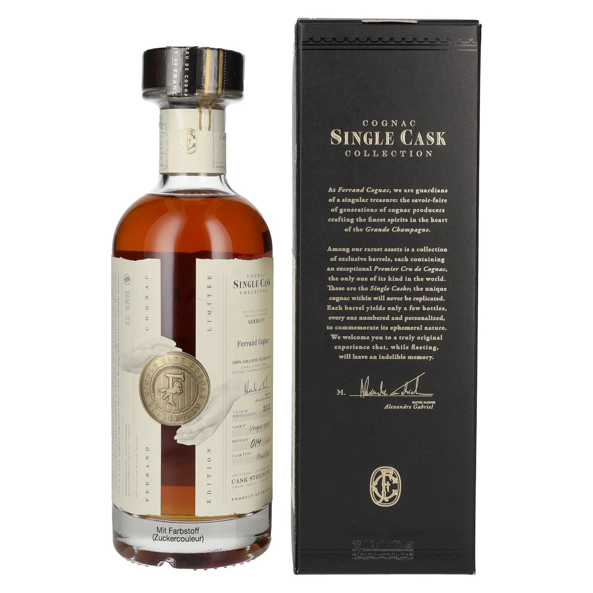 Cognac Ferrand SINGLE CASK Collection Vintage 2012 49,8% vol. 0,7 l in geschenkverpakking