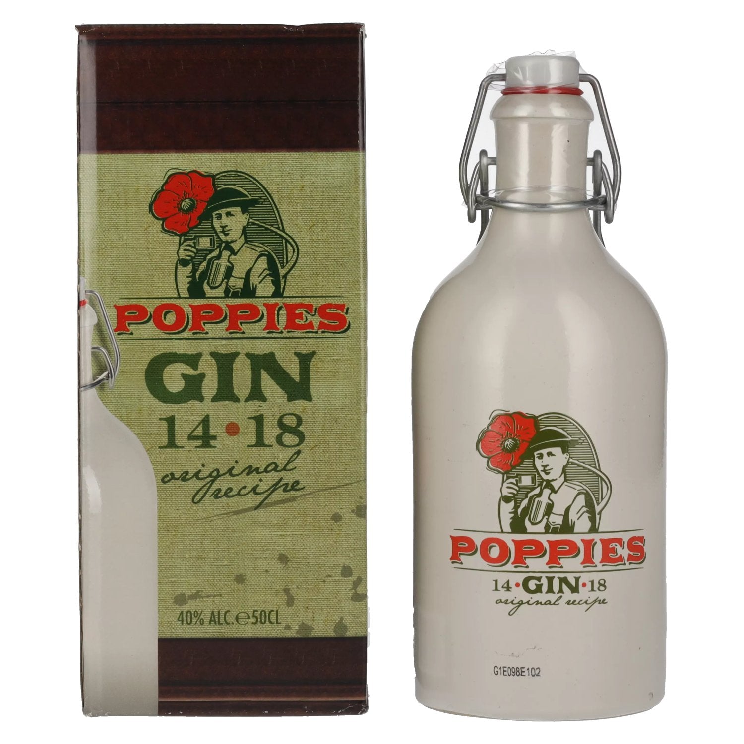 Poppies Gin 40% Vol. 0,5l in geschenkverpakking