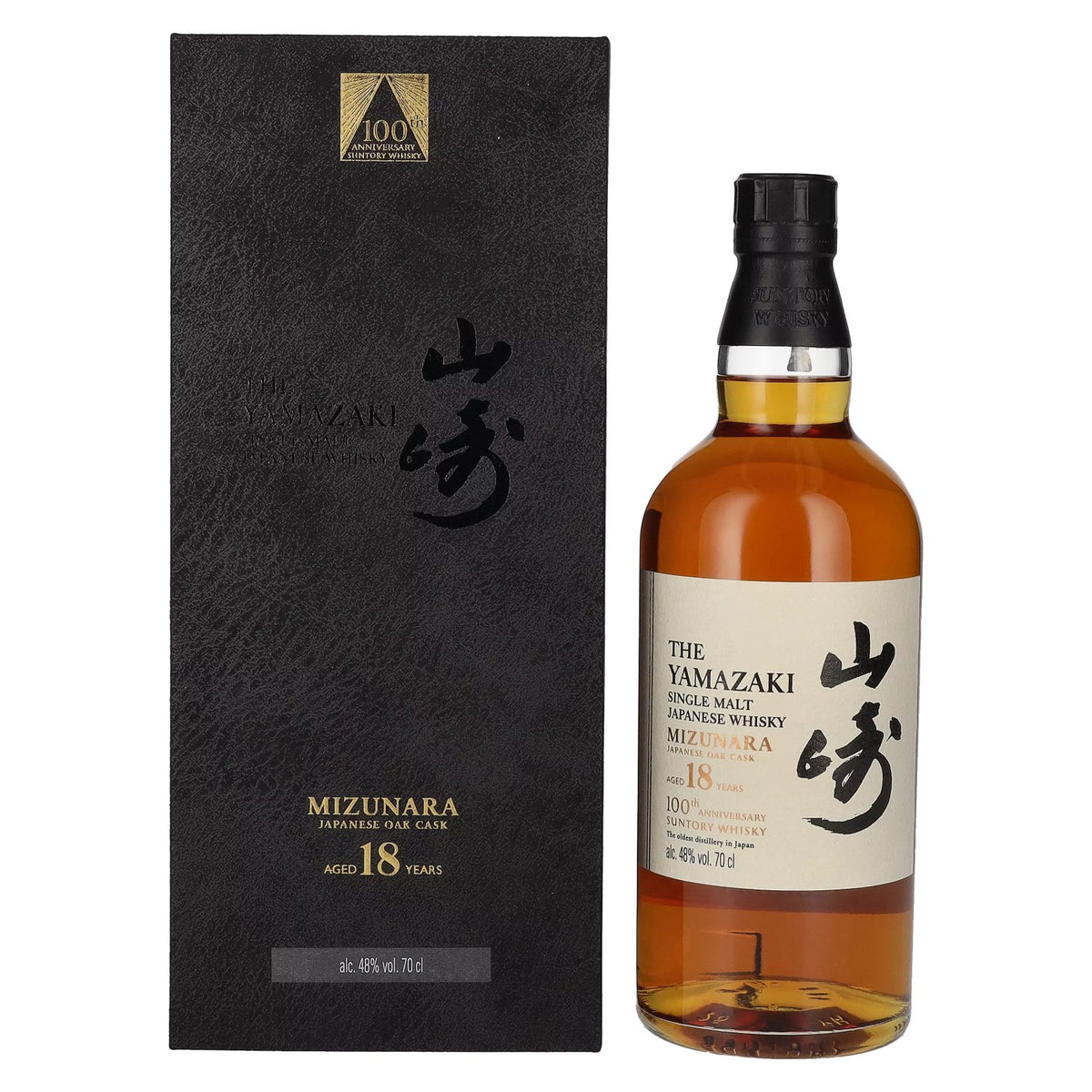 Suntory The Yamazaki 18 Years Old 100th Anniversary Single Malt Mizunara Japanese Oak Cask 48% Vol. 0,7l in Geschenkbox