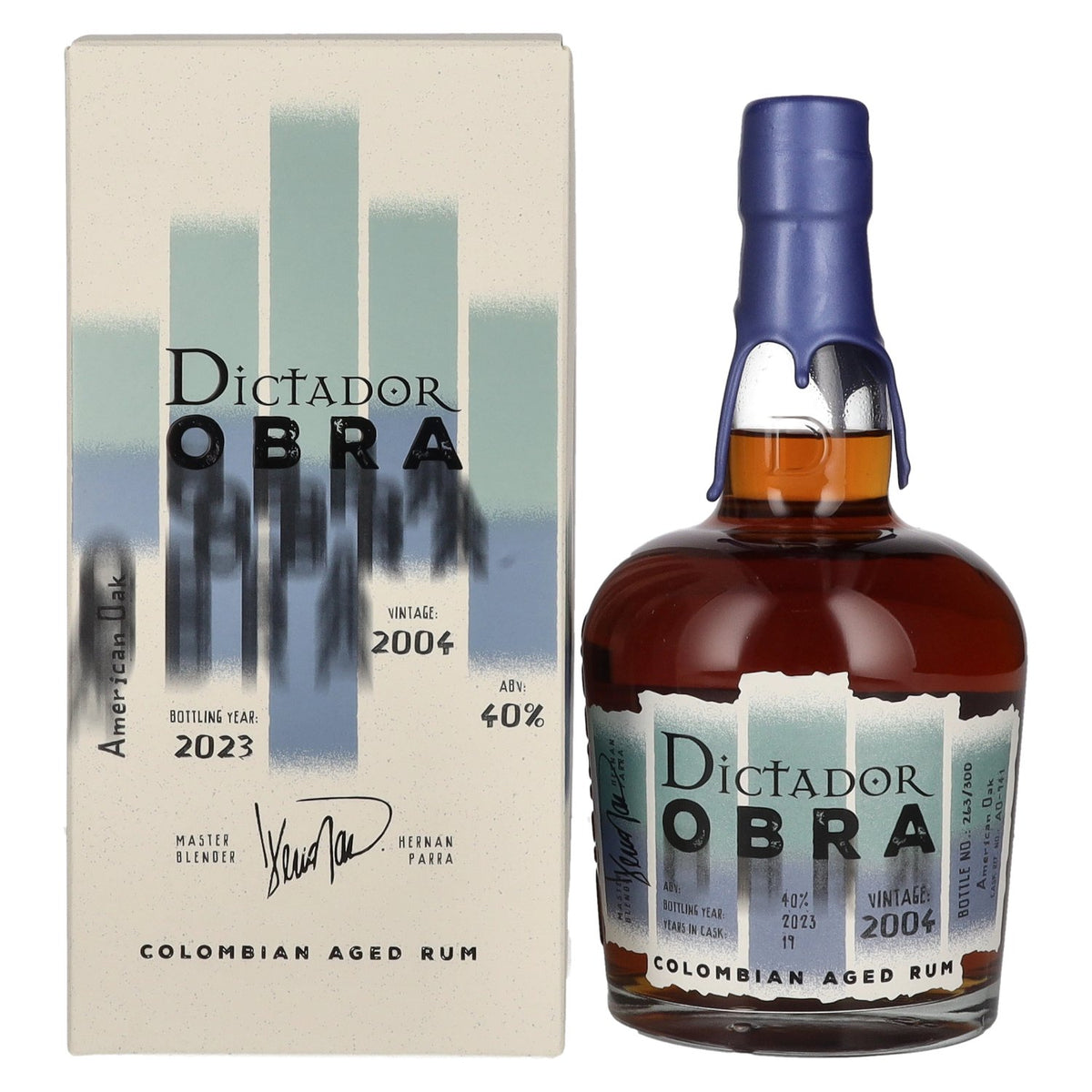 Dictador OBRA VINTAGE 19 Years Old AMERICAN OAK CASK Rum 2004 40% vol. 0,7 l in geschenkverpakking
