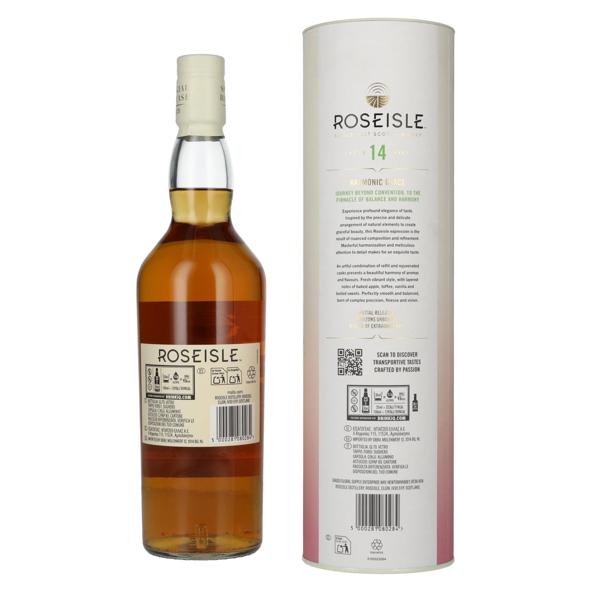 Roseisle 14 Years Old HARMONIC GRACE Single Malt Special Release 2025 55.9% vol. 0.7l in a gift box