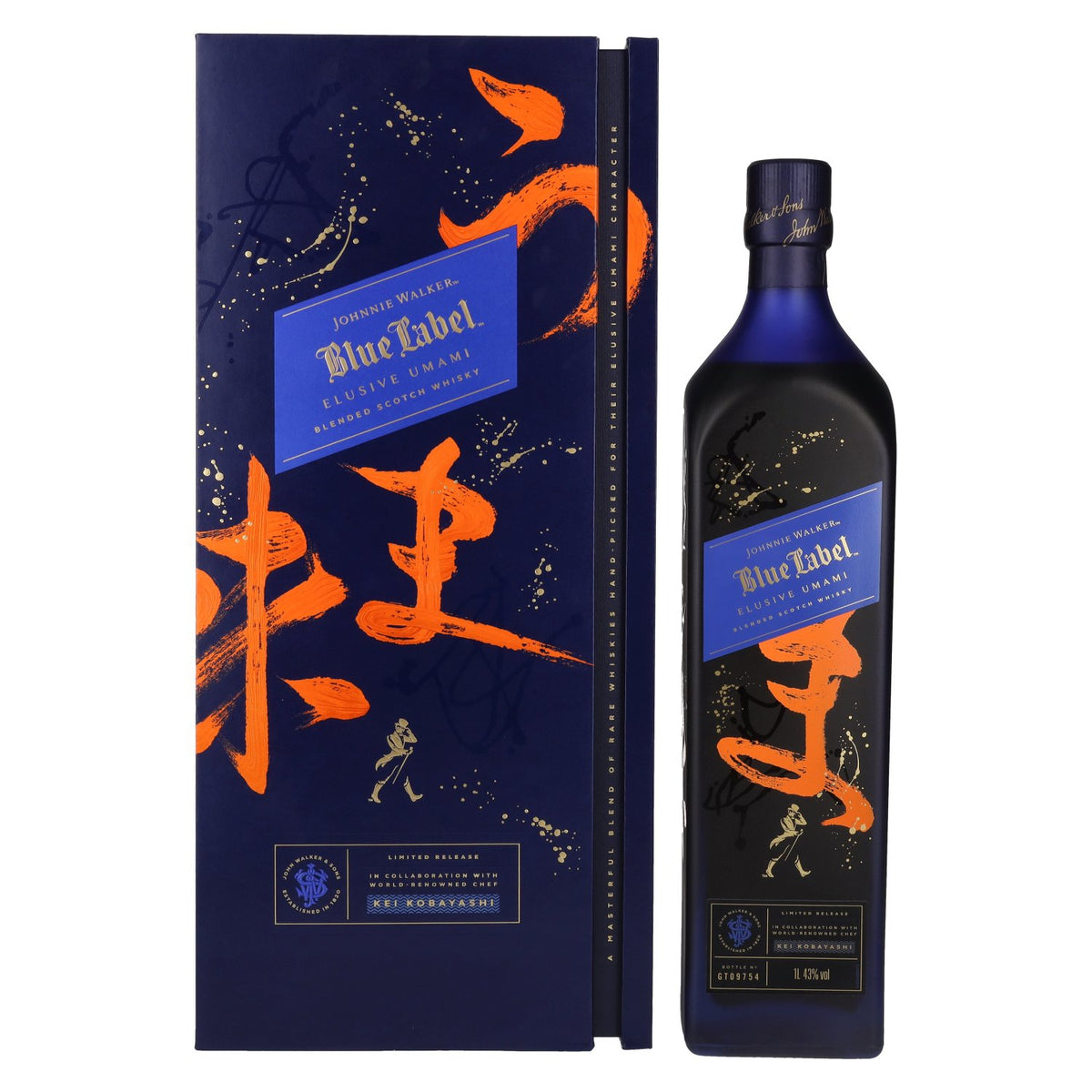 Johnnie Walker Blue Label ELUSIVE UMAMI Blended Scotch Whisky Limited Release 43% vol. 1 litre in a gift box