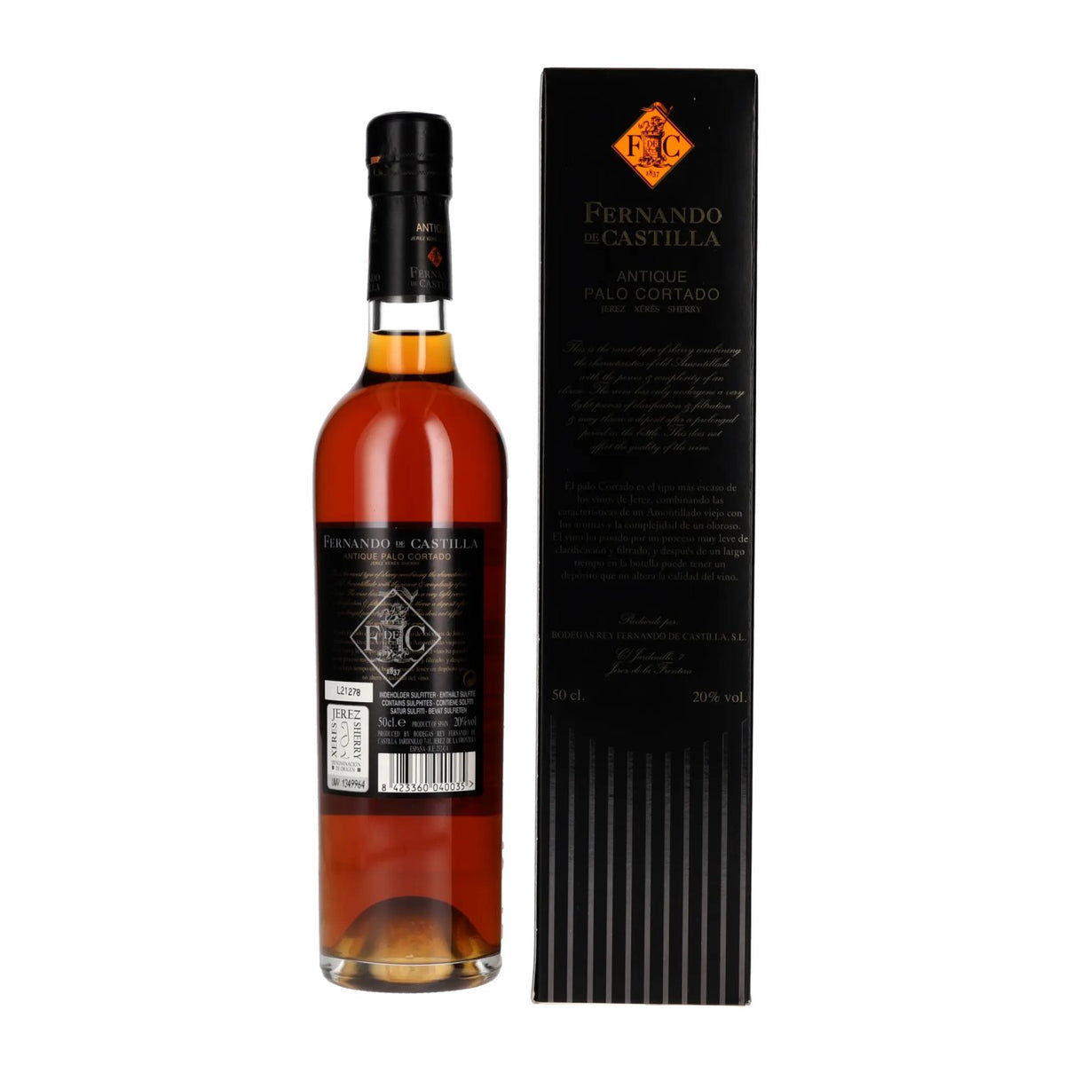 Fernando de Castilla Sherry Palo Cortado Antique 20% Vol. 0,5l in Geschenkbox