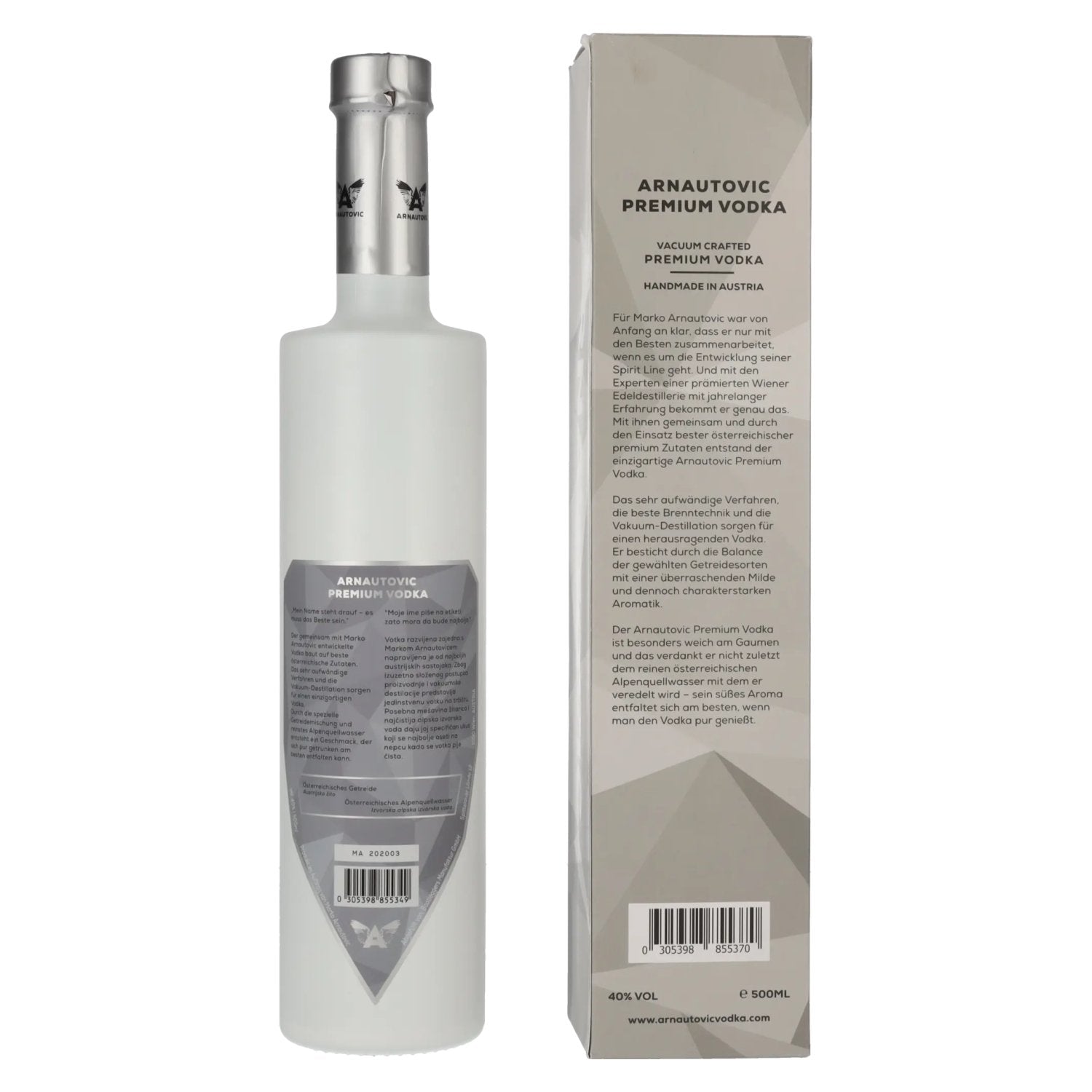 Arnautovic Premium Vodka 40% Vol. 0,5l en boîte cadeau