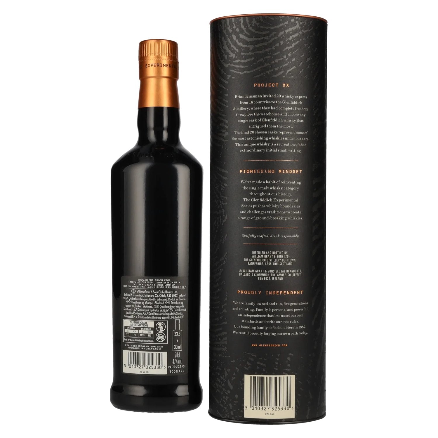 Glenfiddich PROJECT XX Experimental Series #02 Single Malt Scotch Whisky 47% Vol. 0,7l en coffret cadeau