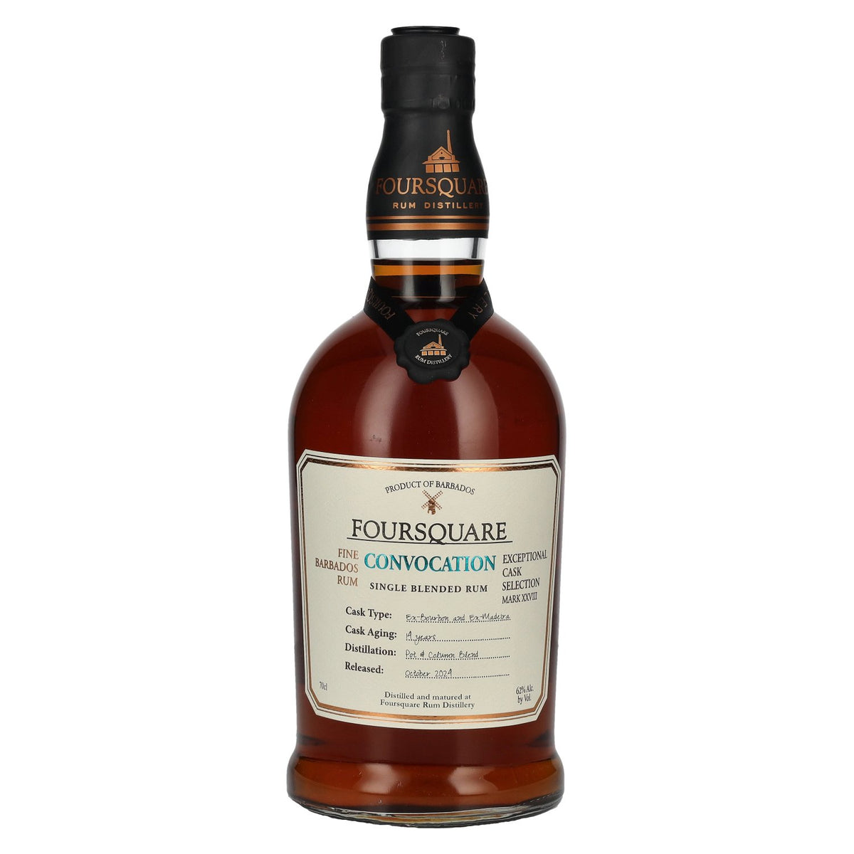 Foursquare 14 Years Old CONVOCATION Single Blended Rum 62% vol. 0,7 l