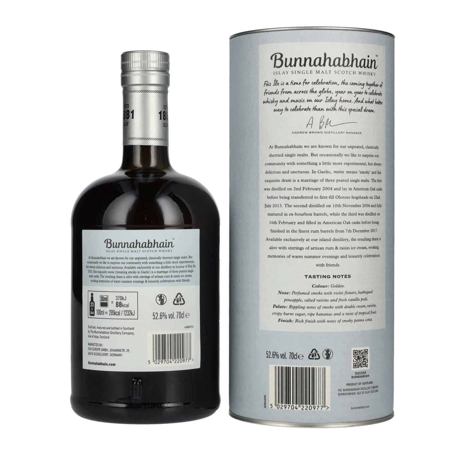 Bunnahabhain 17 Years Old MÒINE TRIPLE CASK Limited Release Fèis Ìle 2023 52,6% Vol. 0,7l in Geschenkbox