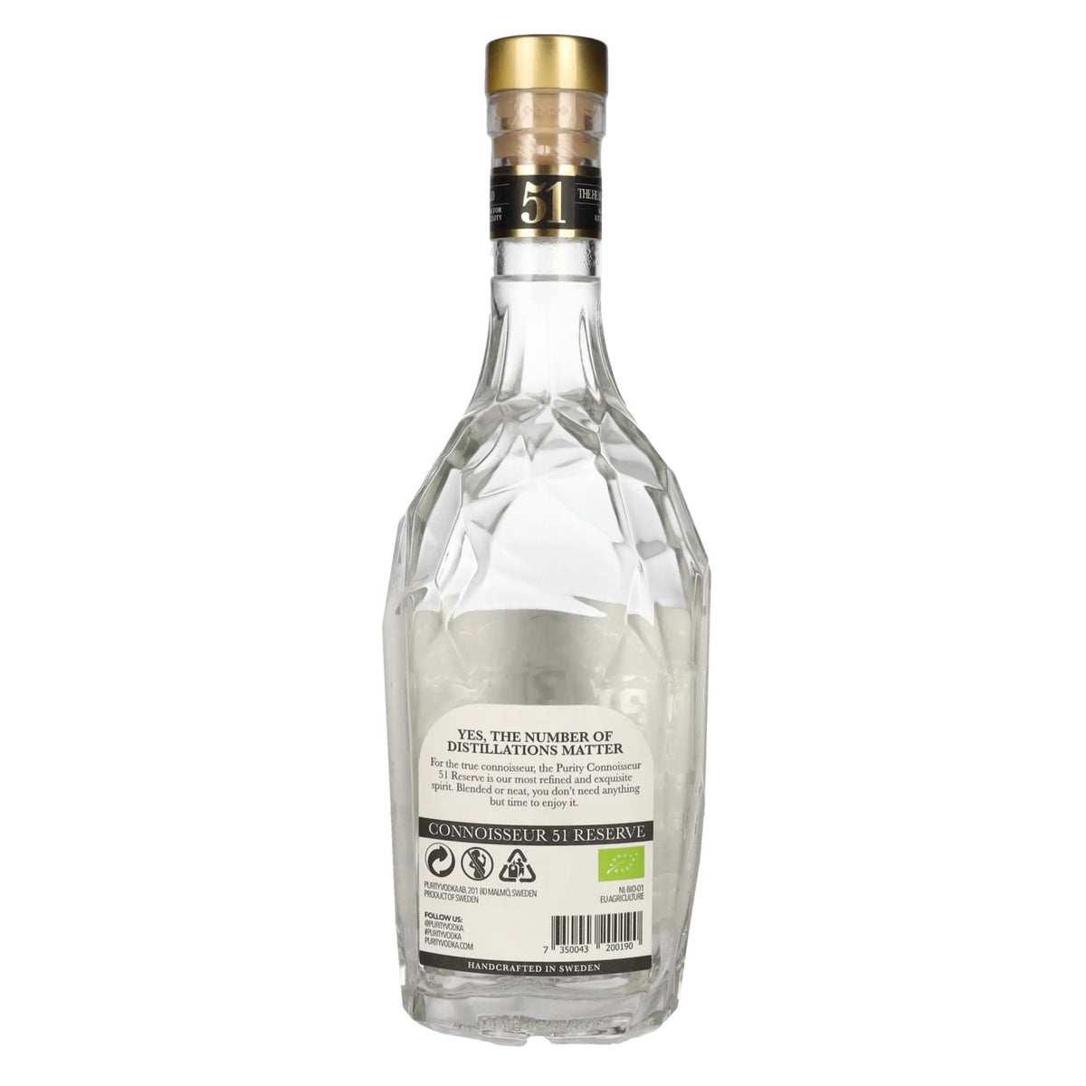 Purity CONNOISSEUR 51 RESERVE Biologische Wodka 40% Vol. 0,7l