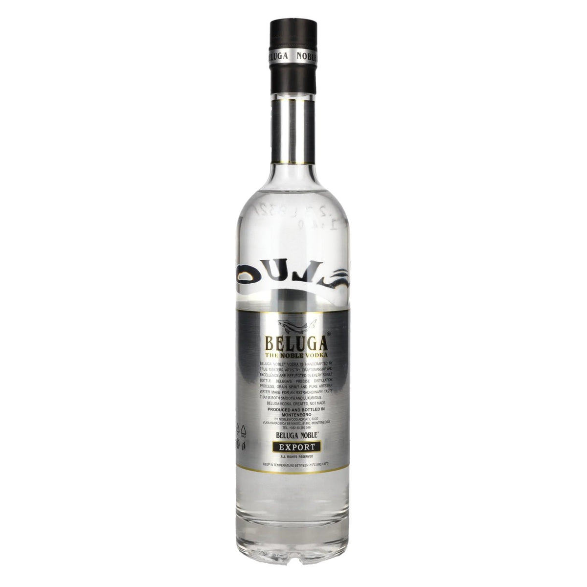 Beluga Noble Wodka EXPORT Montenegro 40% Vol. 0,5l