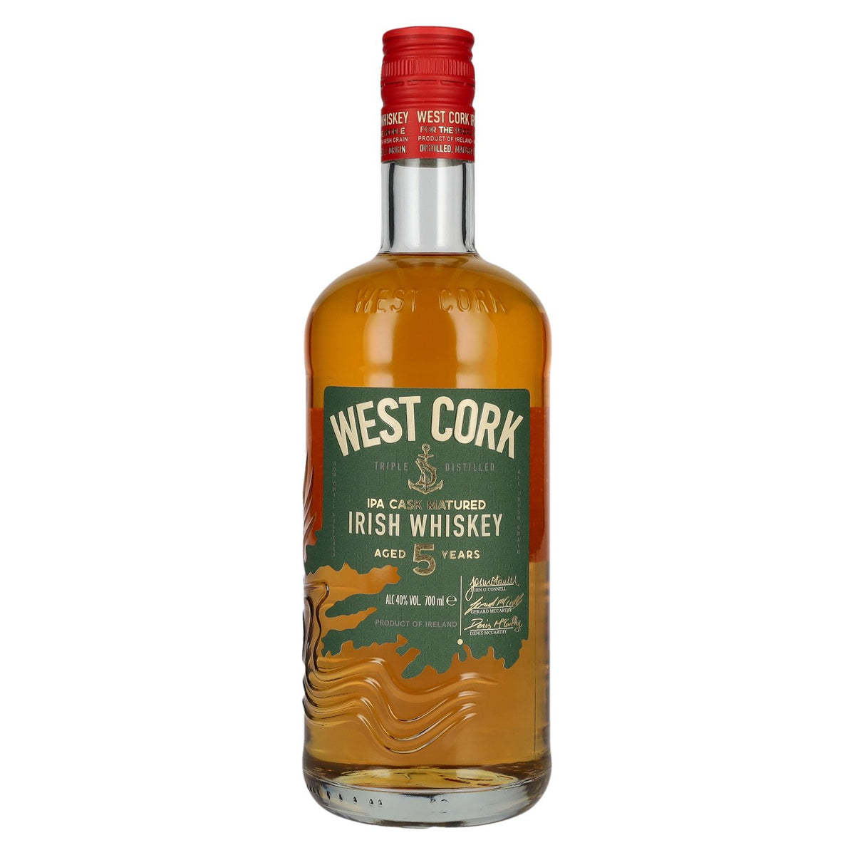 West Cork Irish Whiskey 5 Years Old IPA CASK FINISH 40% vol. 0,7 l