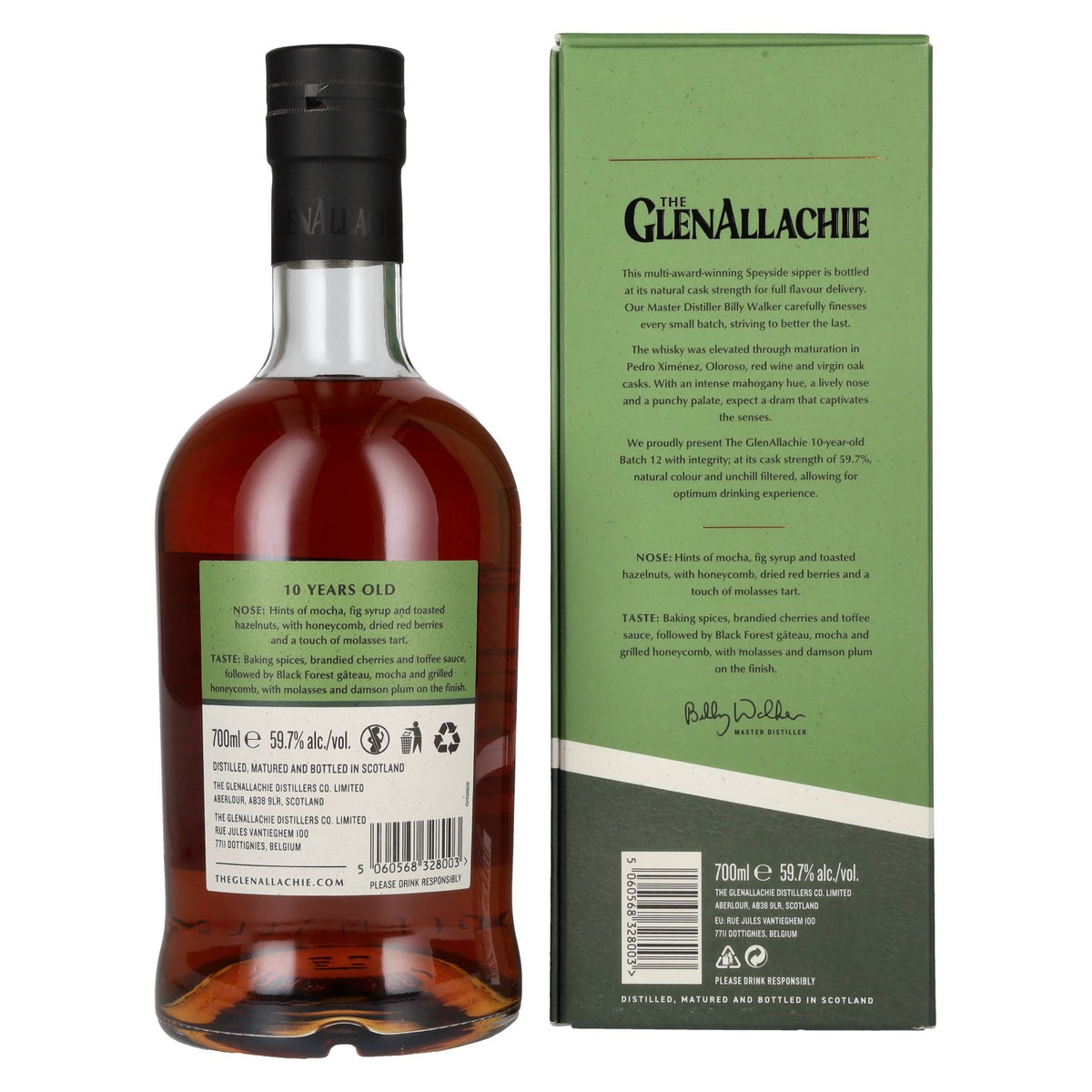 The GlenAllachie 10 Years Old CASK STRENGTH Batch 12 59,7% Vol. 0,7l en coffret cadeau