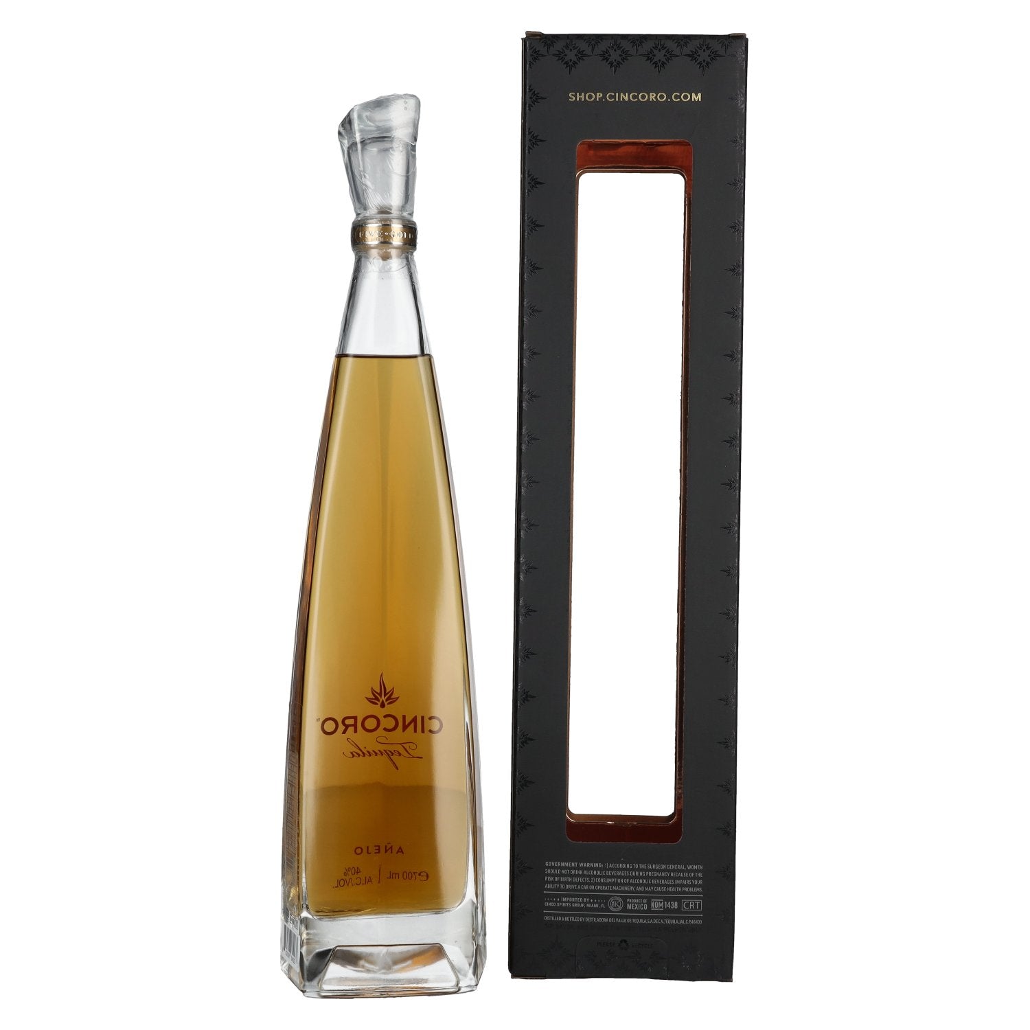 Cincoro Tequila Añejo 40% Vol. 0,7l in geschenkverpakking