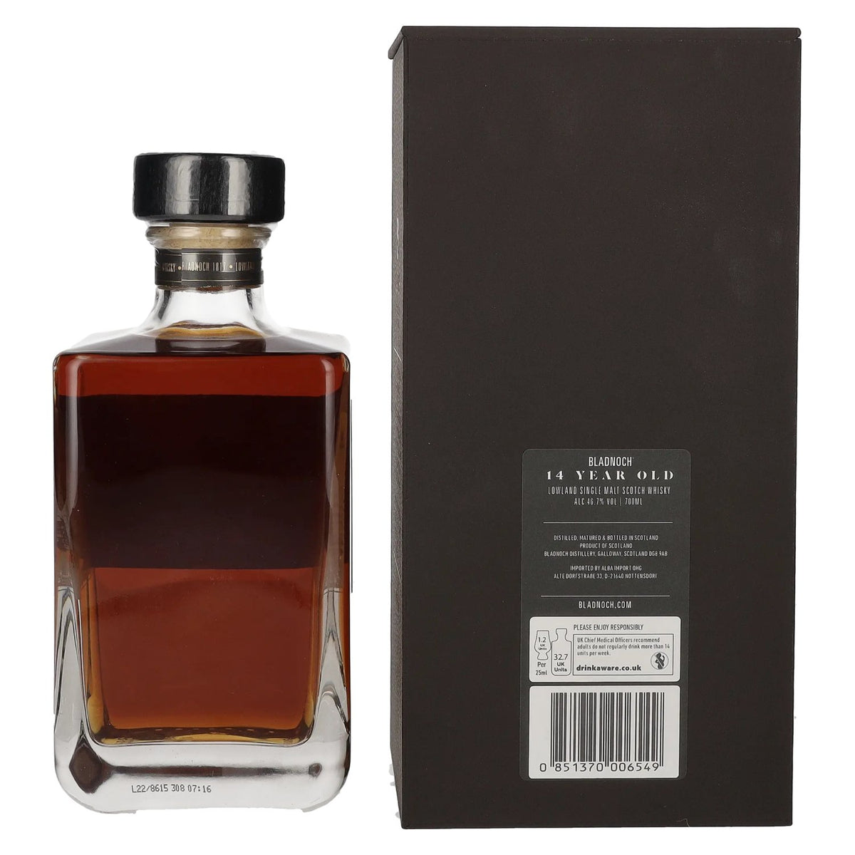 Bladnoch 14 Years Old Lowland Single Malt Oloroso Sherry Cask 46,7% Vol. 0,7l en boîte cadeau