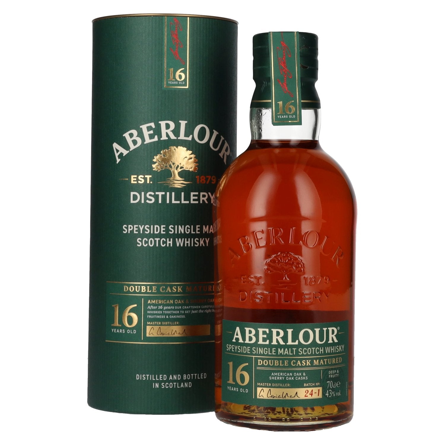 Aberlour 16 Years Old DOUBLE CASK GEMAAKT 43% Vol. 0,7l in geschenkverpakking