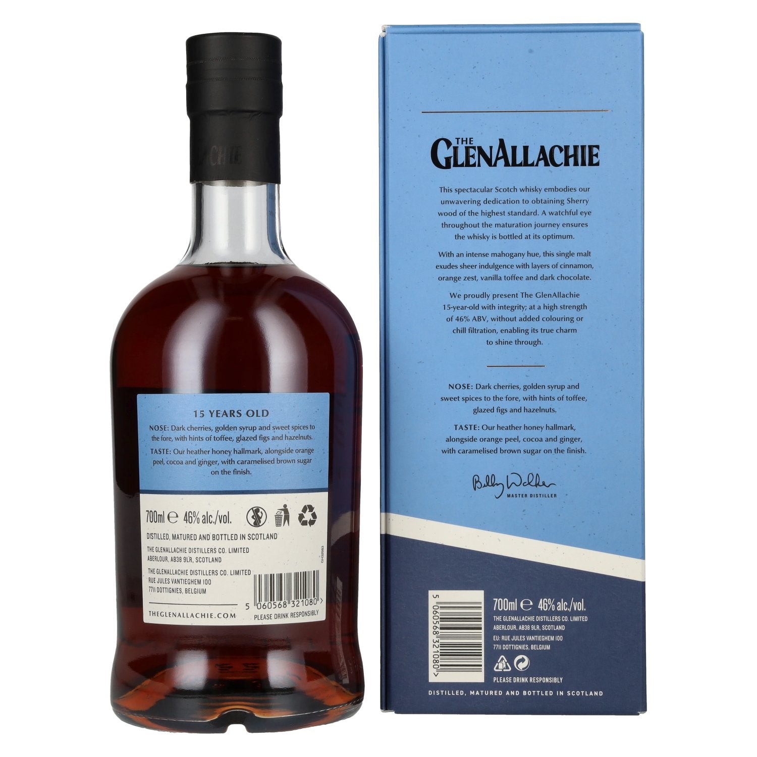 The GlenAllachie 15 Years Old Speyside Single Malt 46% Vol. 0,7l in geschenkverpakking