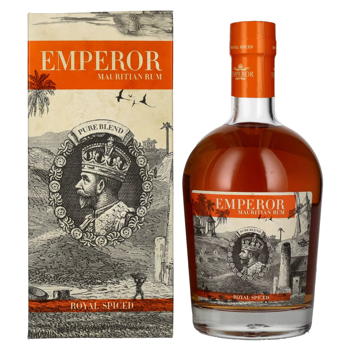 Emperor Mauritian Rum ROYAL SPICED 40% ABV 0.7l in a gift box