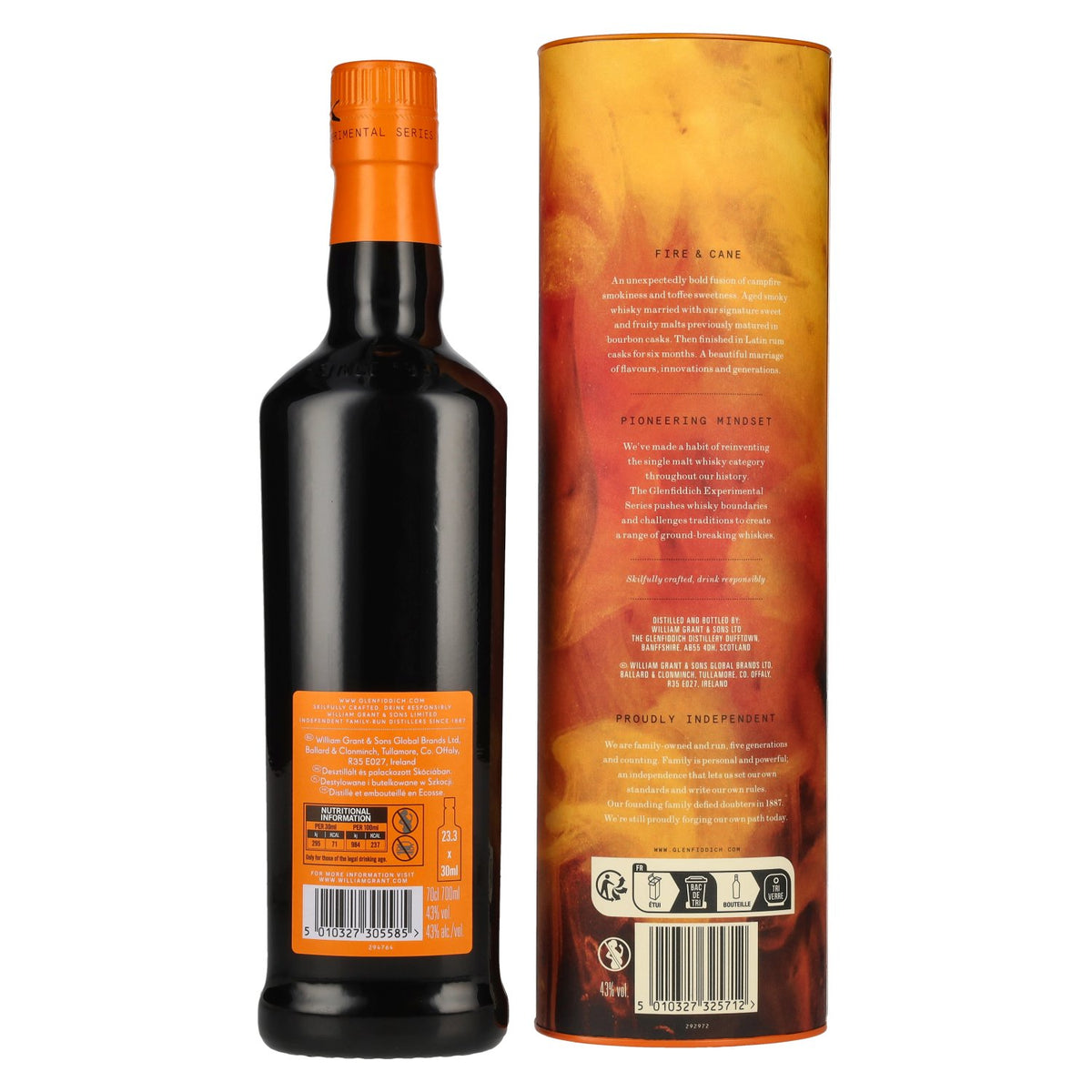 Glenfiddich FIRE & CANE Single Malt Scotch Whisky 43% Vol. 0,7l in Geschenkbox