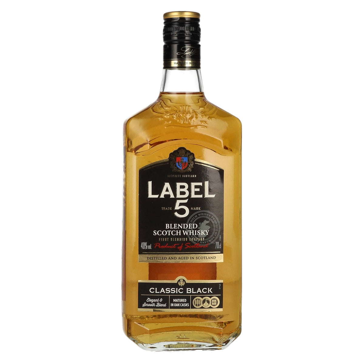 Label 5 Classic Black Blended Scotch Whisky 40% Vol. 0,7l