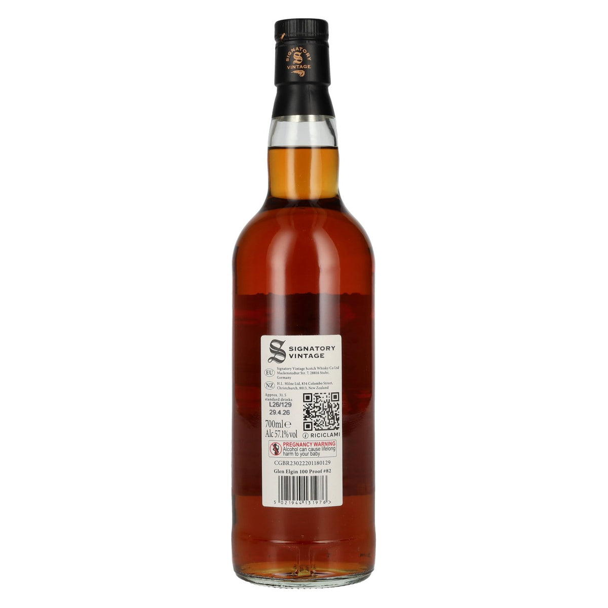 Signatory Vintage 100 Proof Edition Glen Elgin 14 Years Old Single Malt #82 2011 57.1% vol. 0.7 l
