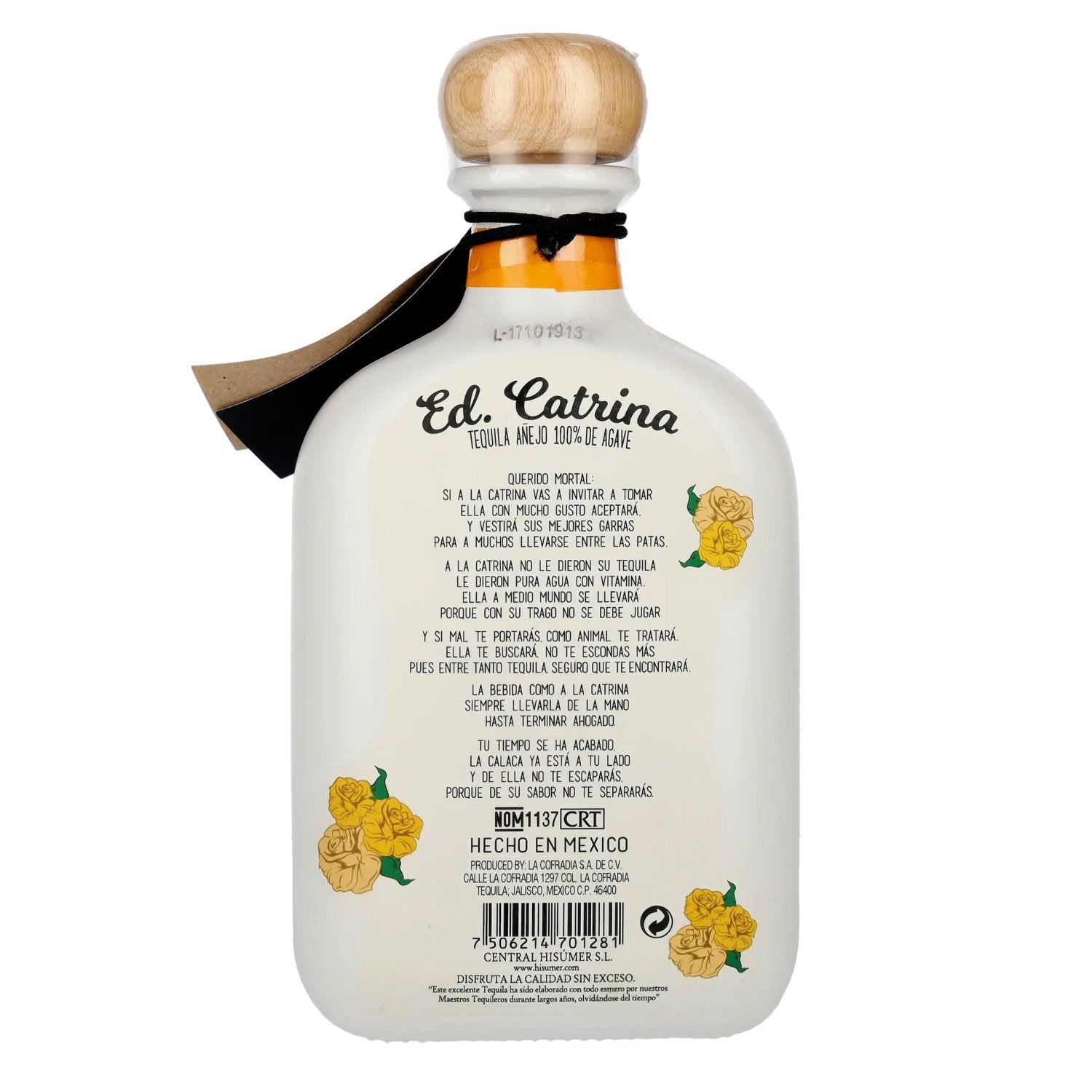 La Cofradia ED. CATRINA Tequila Añejo 100% de Agave 38% Vol. 0,7l