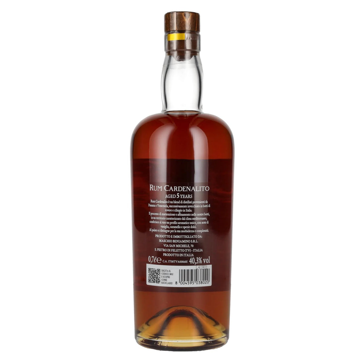 Cardenalito 5-Year-Old Handcrafted Rum 40.3% ABV 0.7l