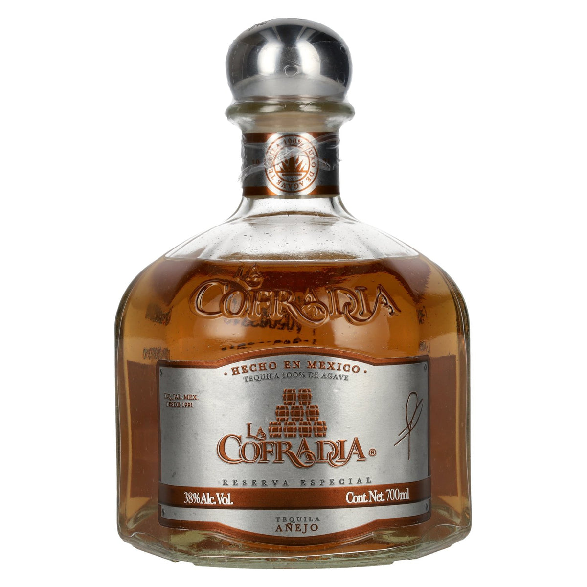 La Cofradia Tequila Añejo 100% Agave Special Reserve 38% ABV 0.7 litres