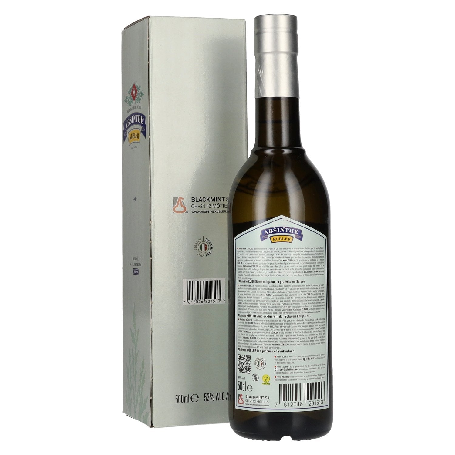 Kübler Absinthe 53% vol. 0,5l en coffret cadeau