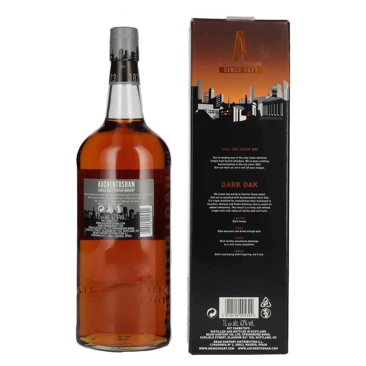Auchentoshan DARK OAK Single Malt Scotch Whisky 43% Vol. 1l in Geschenkbox