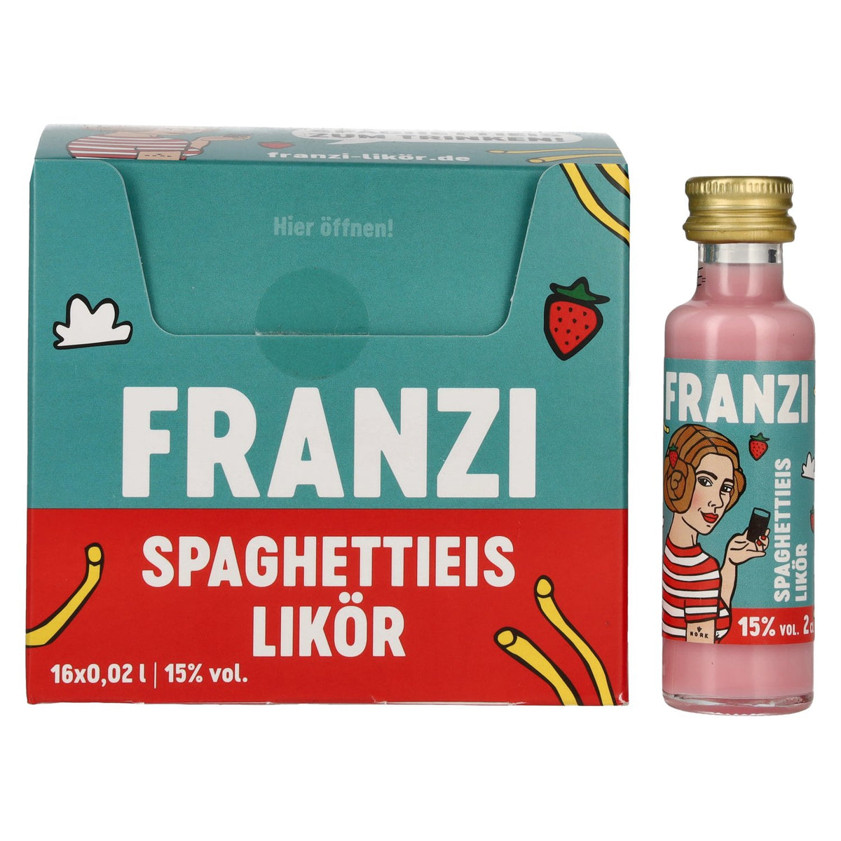 Franzi Spaghettieis Likör 15% vol. 16 x 0.02 l