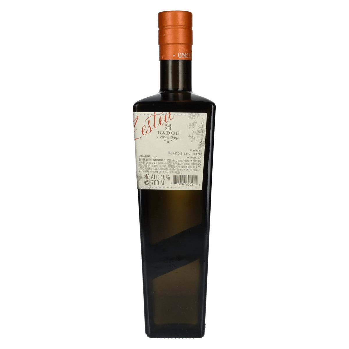 Gin Zested d'Uncle Val, lot n° 003, 45 % vol., 0,7 l