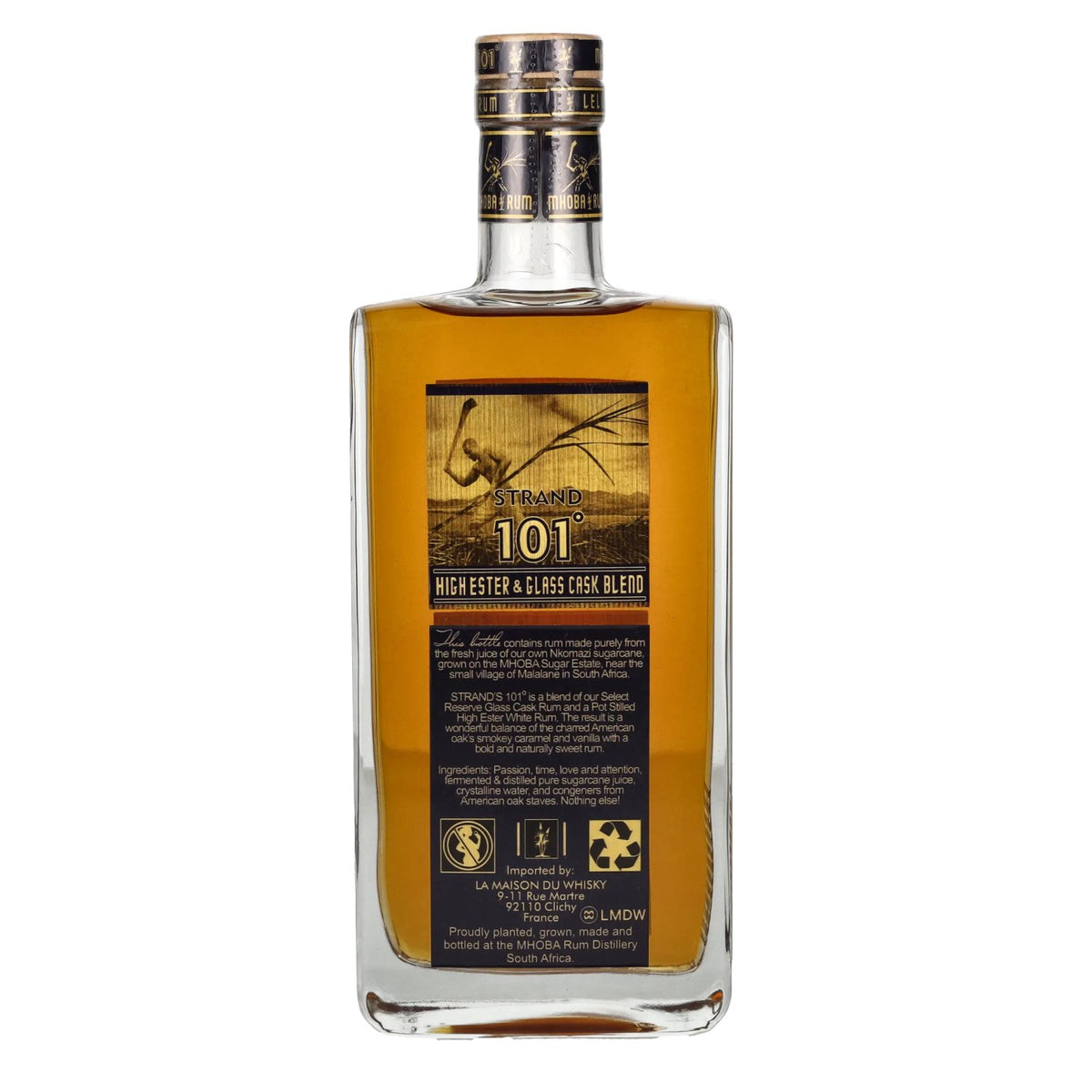 MHOBA Rum STRAND 101° High Ester &amp; Glass Cask Blend 58 % vol. 0,7 l