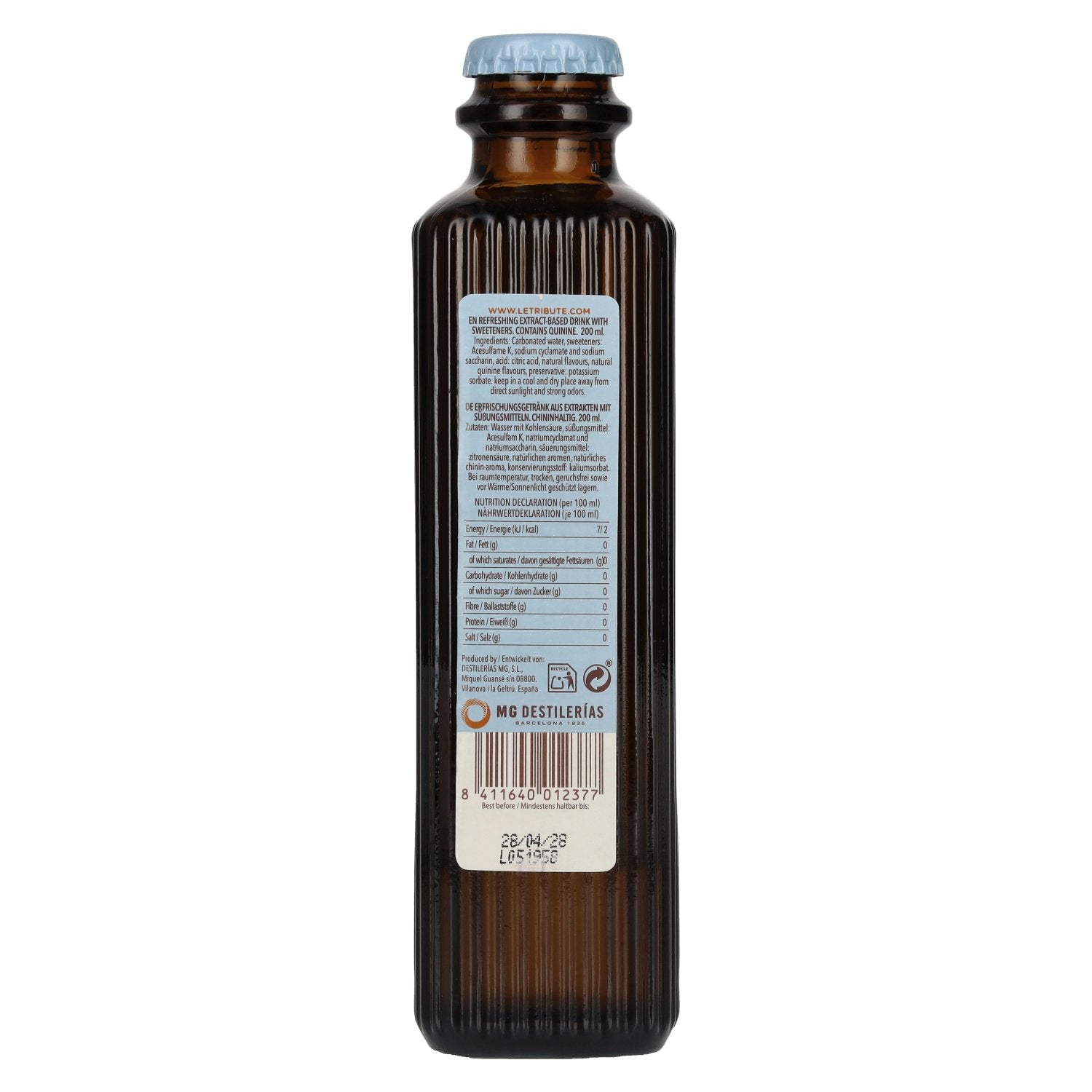 Le Tribute Tonic Water Zero 24 x 0.2 l