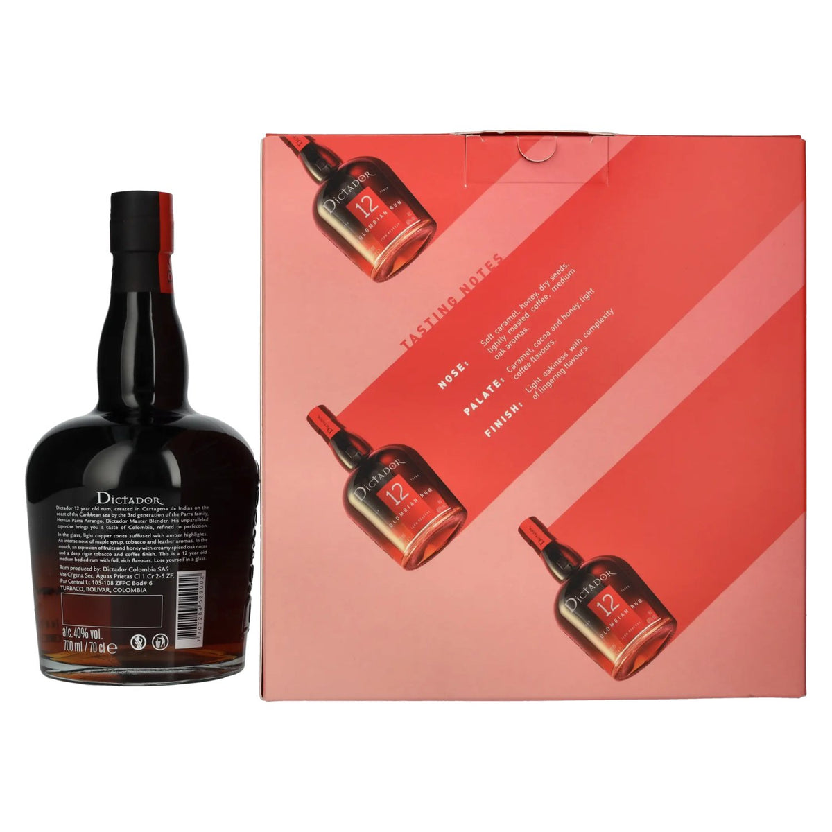 Dictador 12 Years Old ICON RESERVE Colombian Rum 40% Vol. 0,7l in Geschenkbox mit 2 Gläsern