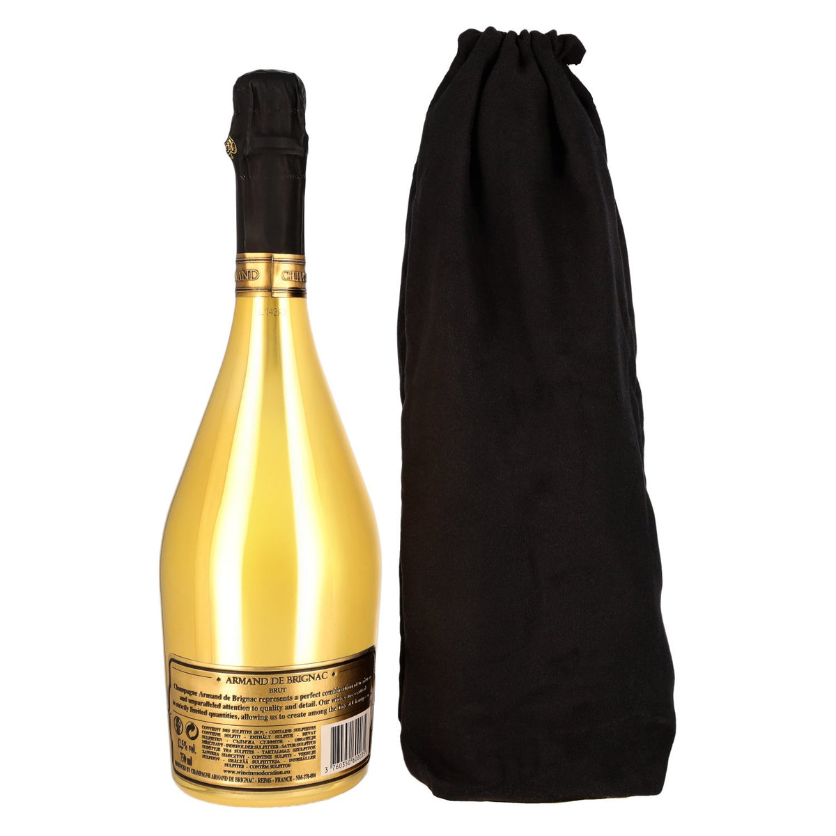 Armand de Brignac Champagne Brut Gold 12,5% Vol. 0,75l in Velvet Bag